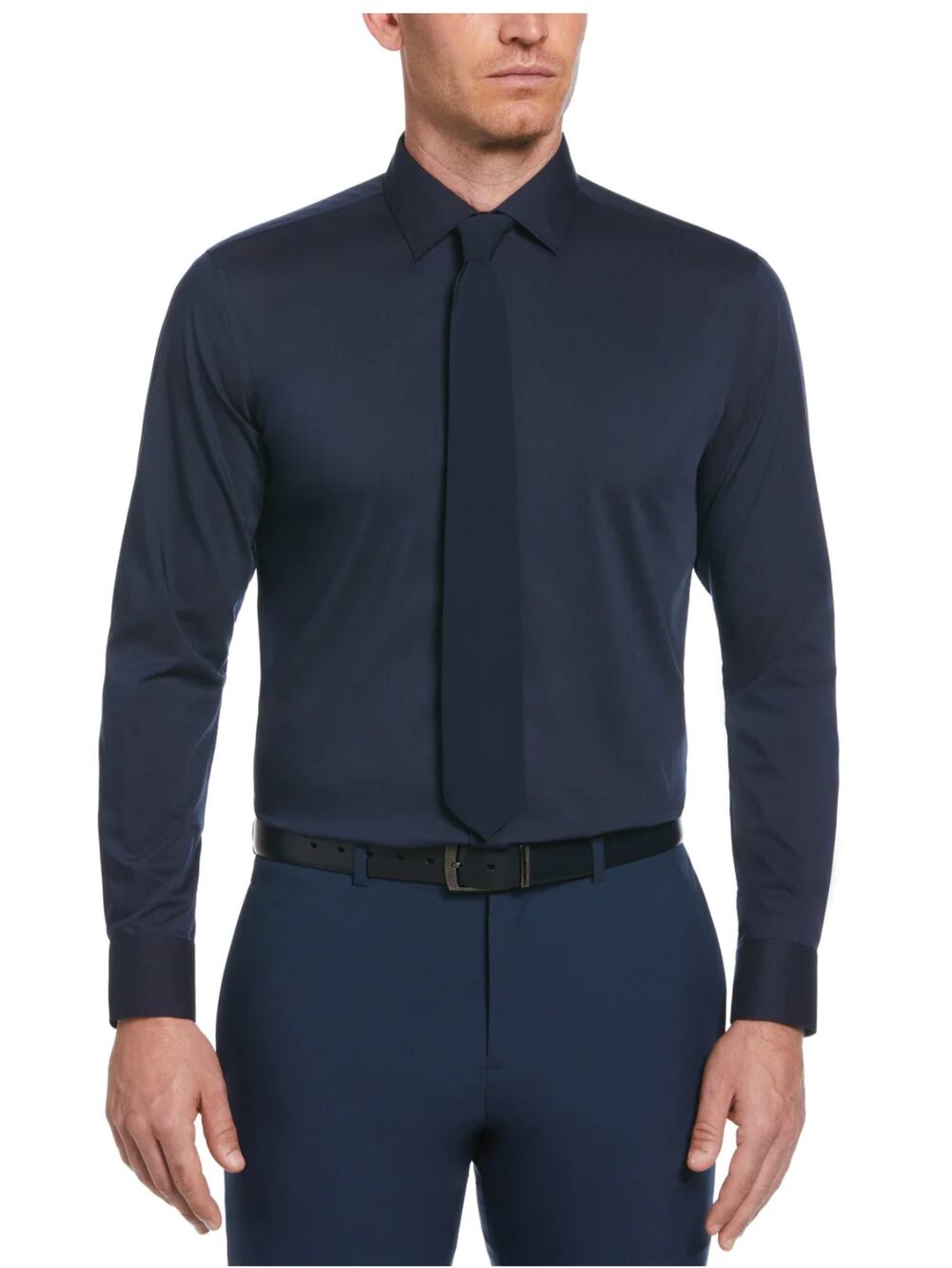 Men's Perry Ellis Portfolio Blue Slim Fit Long Sleeve Button Down XL